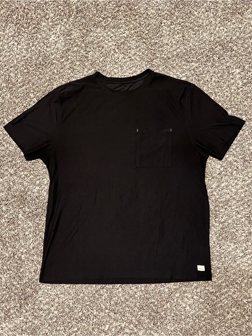 Vuori Black Short Sleeve Strato Pocket Tee-Relaxed Fit